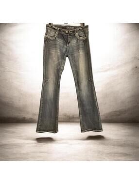 Grace in LA Bootcut Denim Jeans with Embellished Pockets